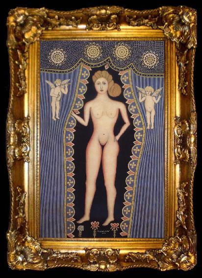 framed  Hirshfield Morris Nude with Cupids, ta009-2